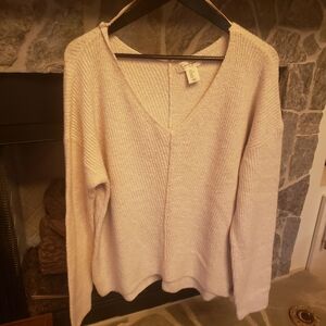 Jessica Simpson V-Neck Cream Sweater